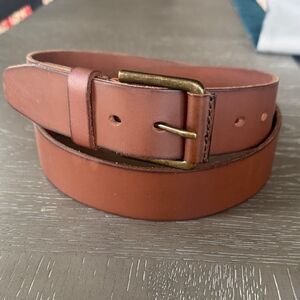 Timberland Men’s Classic Brown Leather Belt Casual Business Work Size 42 EUC